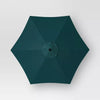 Round Outdoor Patio Market Umbrella with Black Pole
