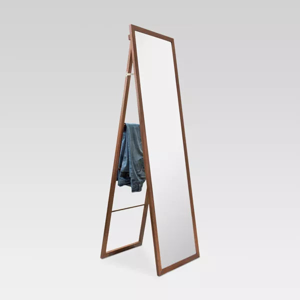 Wooden Mirror with Ladder