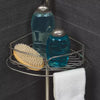 Corner Tension Pole Shower Caddy Stainless Steel -Rustproof Metal Bath Organizer, 4 Shelves