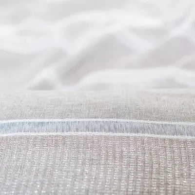 2pk Faux Linen Shimmer Textured Sheer Window Curtain Panels
