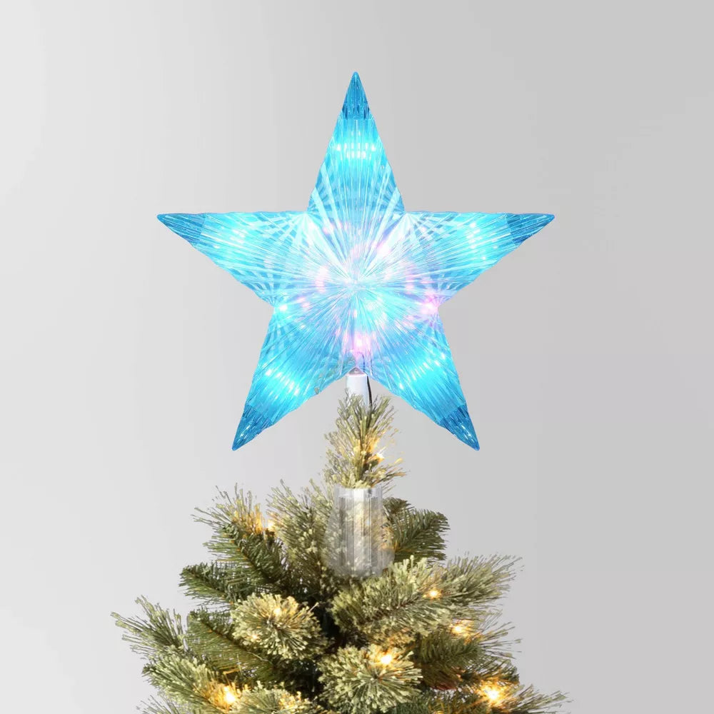 Christmas Lit 5 Point Star Tree Topper Multicolor, final cut