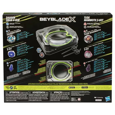 X Dagger and Tusk Xtreme Battle Set: Ultimate Beyblade Toys for Kids, High-Performance Battle Tops