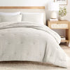 Waffle Textured Comforter Set All Season Down-Alternative Ultra Soft Puffy Bedding - Full/Queen