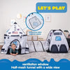 Rocket Ship Pop up Play Tent with Tunnel and Playhouse Kids Indoor Outdoor Spaceship Tent Set