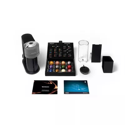 Nespresso Vertuo Next Coffee Maker and Espresso Machine by DeLonghi Gray: Compatible with Vertuo Line, 12 Capsules Included