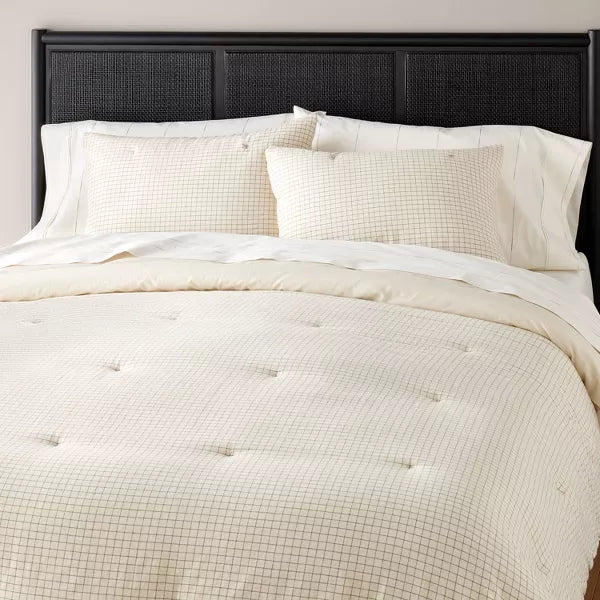 3pc Mini Grid Stitch Comforter - King