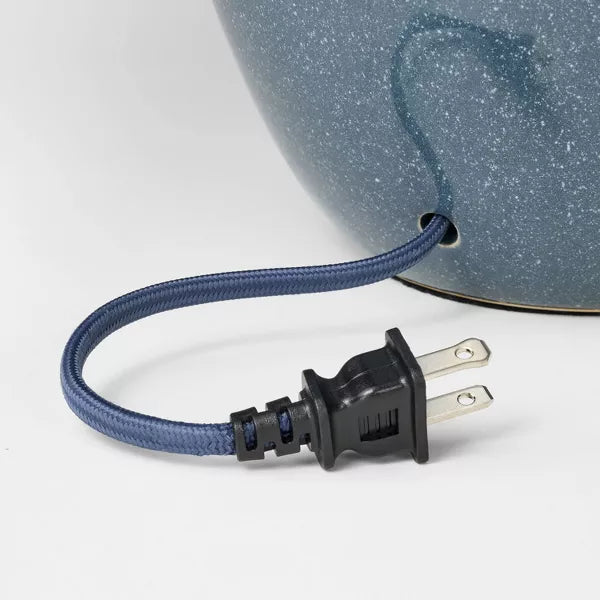 Large Ceramic Table Lamp Blue - NO SHADE