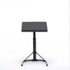 Adjustable Height Folding Tray Table Black