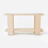 Bleached Oak Console Table Natural Wood Veneer & MDF, Rectangular Shape, Spot Clean