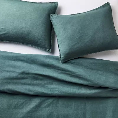 Heavyweight Linen Blend Comforter & Sham Set - King