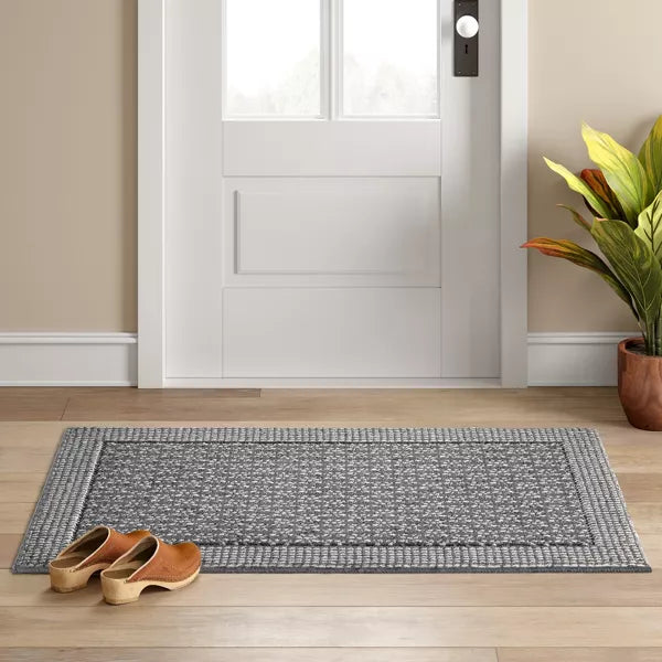 Washable Geometric Border Tufted Rug 2'6"x3'10"