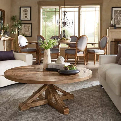 Sierra Coffee Vintage Wood TABLE BASE ONLY