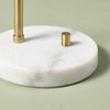 Fluted Ceramic Table Lamp with Marble Base