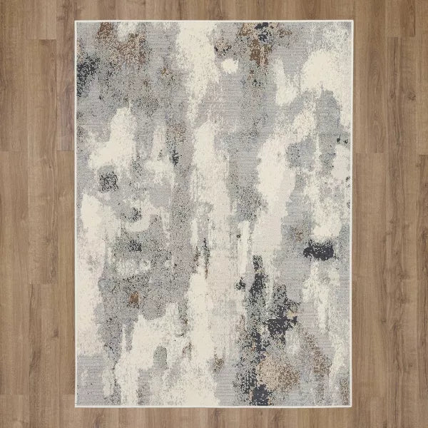Watercolor Area Rug Gray 5'x7'