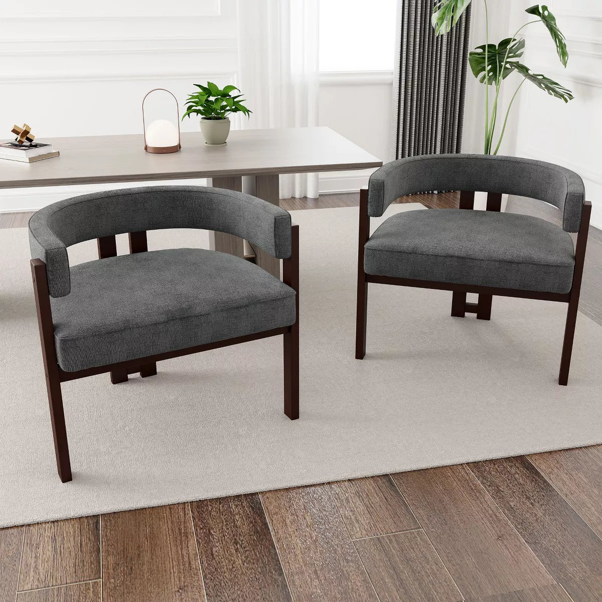 SET OF 4 Modern Accent Chair Upholstered Armchair SHOWROOM ITEM