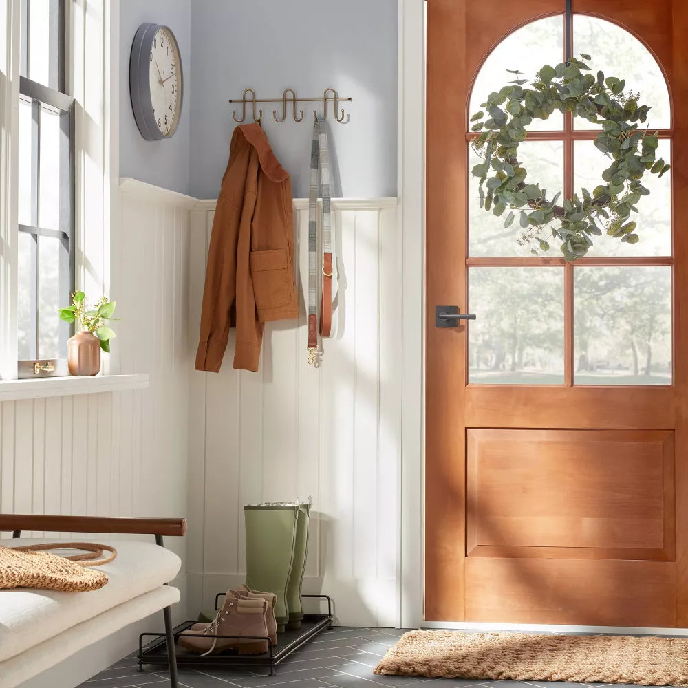 Decorative Metal Entryway Boot Tray Black