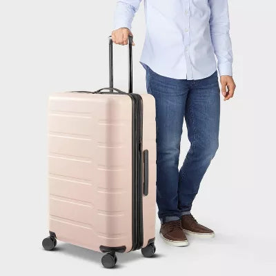 Hardside Large Checked Spinner Suitcase