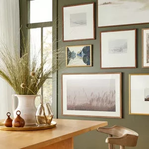 Abstract Framed Cotton Canvas on Board Antique Gold: Modern Style, Polystyrene Frame