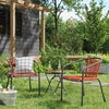 PVC Stackable Patio Chair Red