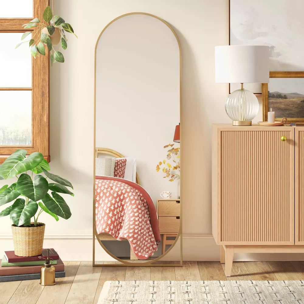 Full Length Floor Mirror Gold