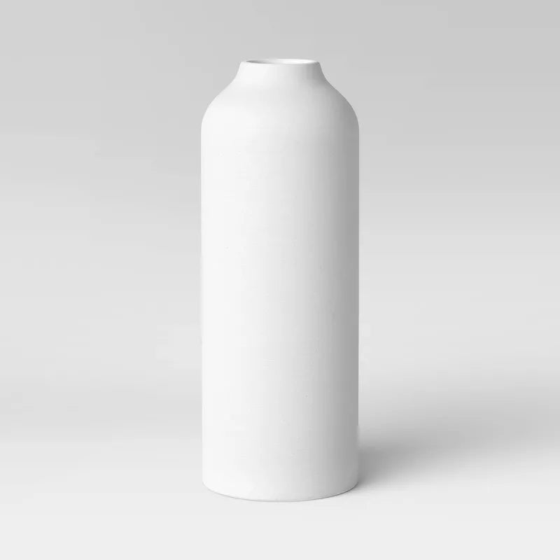 Textured Ceramic Vase White, final cut