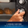 Toaster Oven With Air Fry Matte Black: Convection, Steel, Includes Broiler Pan & Air Fry Basket