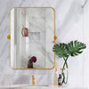 Metal Framed Pivoted Bathroom Wall Vanity Mirror Adjustable Wall-Mounted