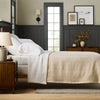 Textured Grid Coverlet Beige King