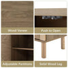 Natural Storage Cabinet, Sideboard Storage Cabinet with 2 Doors & Adjustable Shelf, Light Brown Accent Cabinet for Hallway