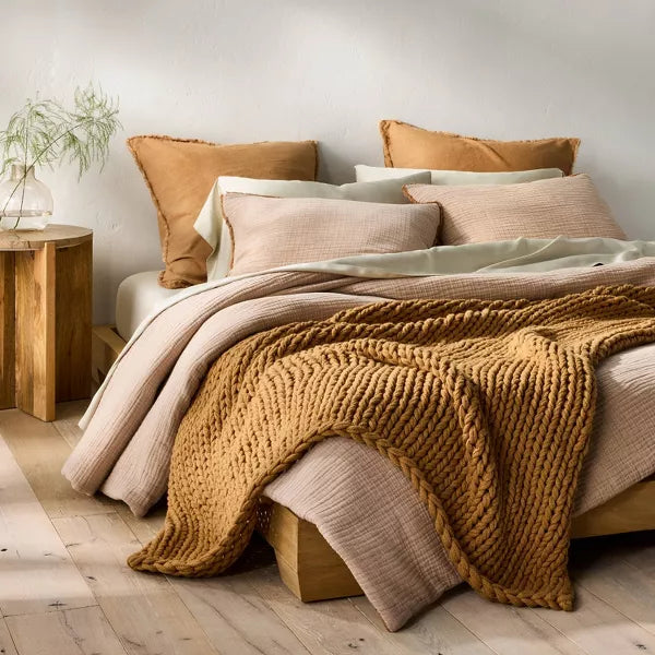 Textured Chambray Comforter & Sham Set - King