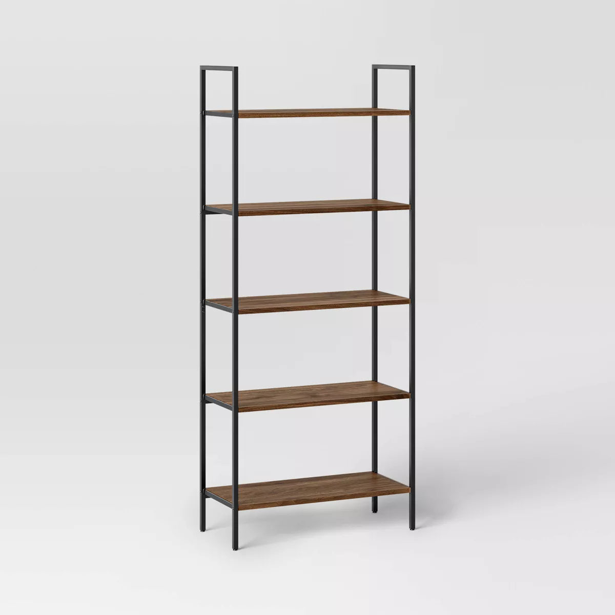 72" Loring 5 Shelf Ladder Bookshelf - Walnut SHOWROOM ITEM