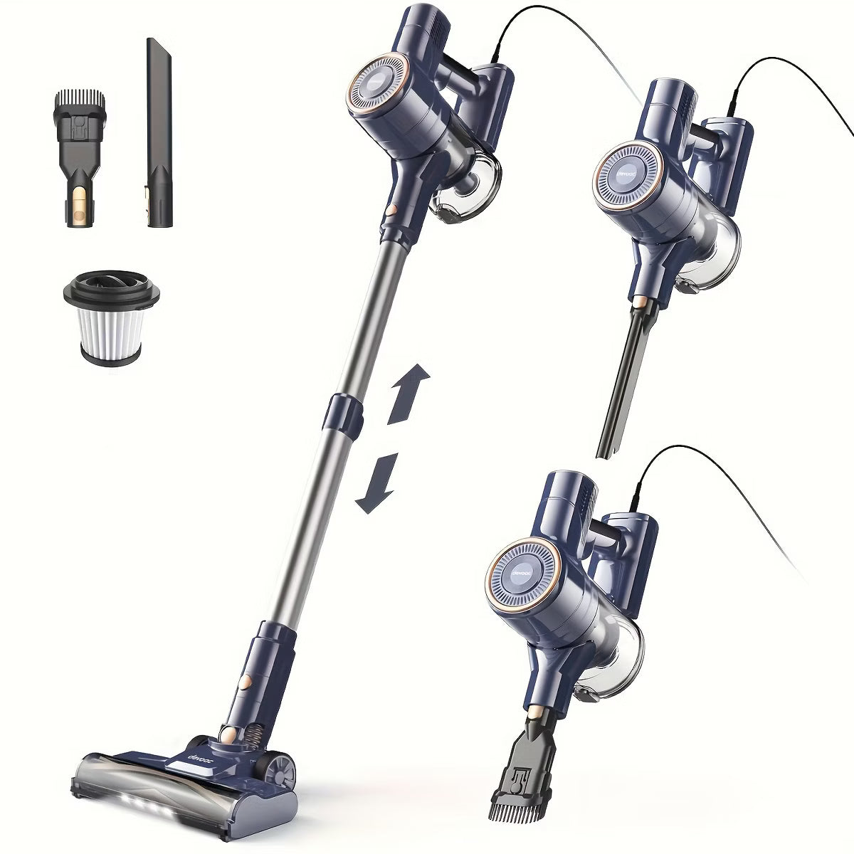 Corded Vacuum Cleaner, Stick Vacuum, Free-Stand