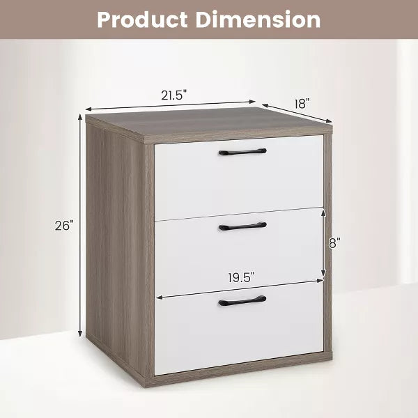 3 Drawer Dresser Chest of Drawer Storage Cabinet with Wide Storage Space Organizer