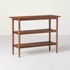 Wood & Cane Console Table