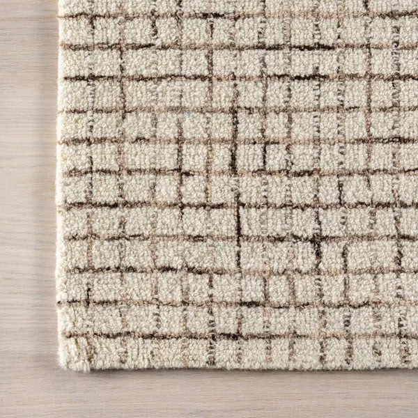 Nuloom Melrose Checked Wool Area Rug 6'x9'