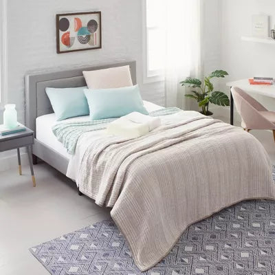 Medium Contour Memory Foam Bed Pillow - White (Standard)