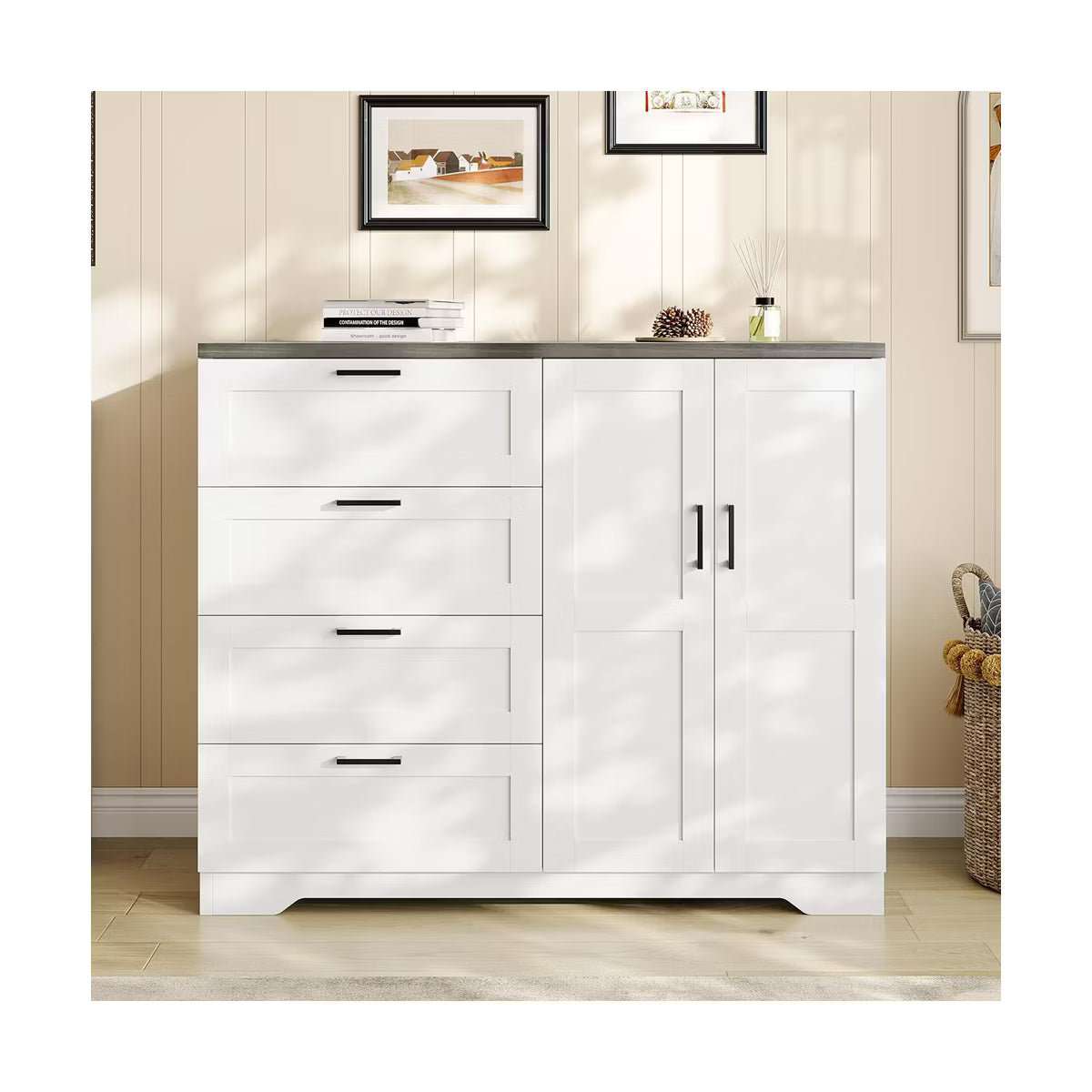 Wooden Dresser for Bedroom - White SHOWROOM ITEM