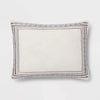 5pc Woven Diamond Stripe Comforter Set Cream/Black - King