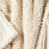 Faux Fur Throw Blanket Ivory - Midweight, Sensory Friendly - Full/Queen