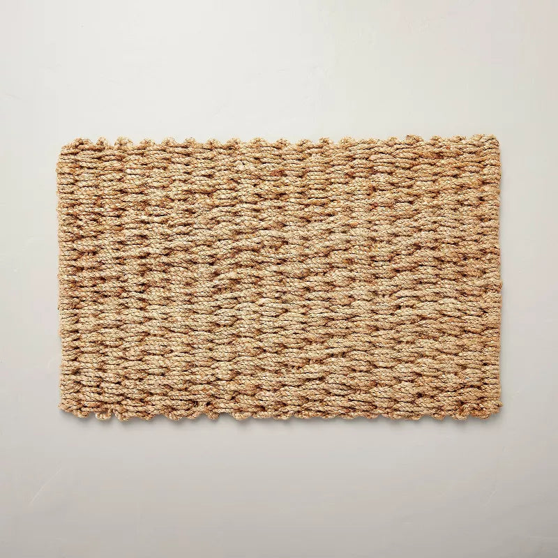 Basket Weave Jute Doormat Natural - 23"x35"