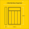 7 slot Bamboo Flatware Organizer