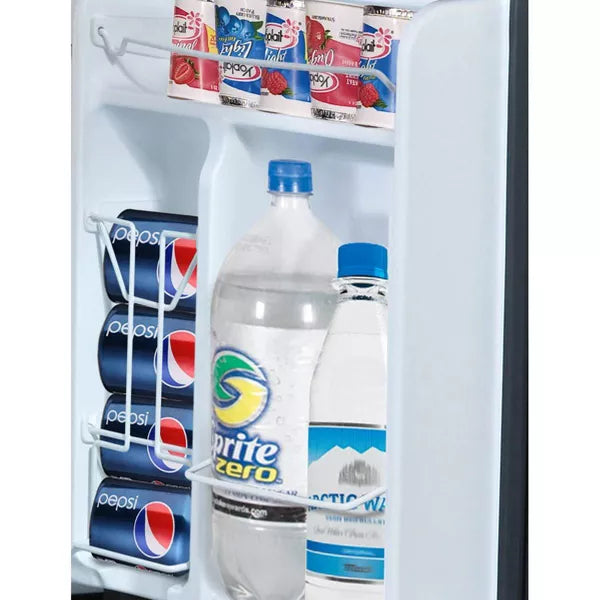 Mini Refrigerator Stainless Steel: Energy Star Certified Dorm Fridge, Reversible Door, 2 Shelves