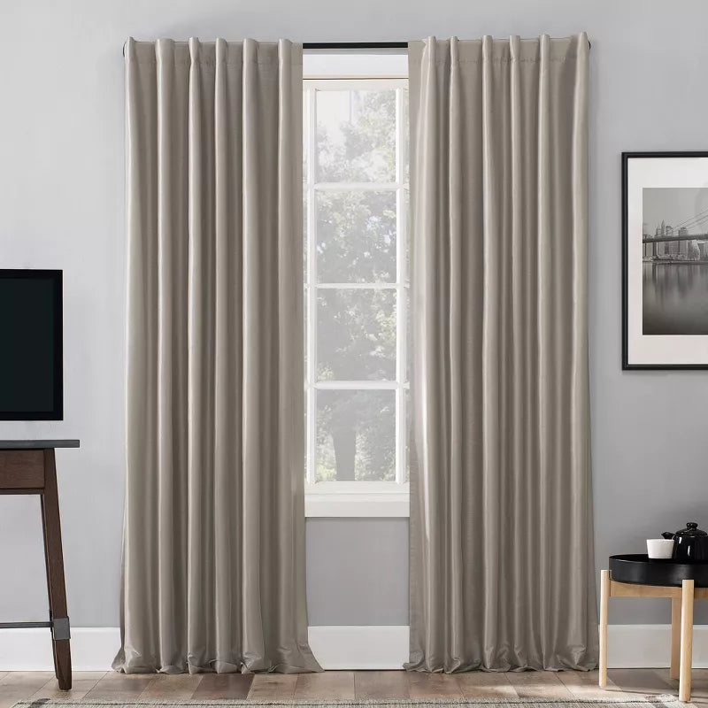 Blackout Evelina Faux Dupioni Silk Curtain Panel