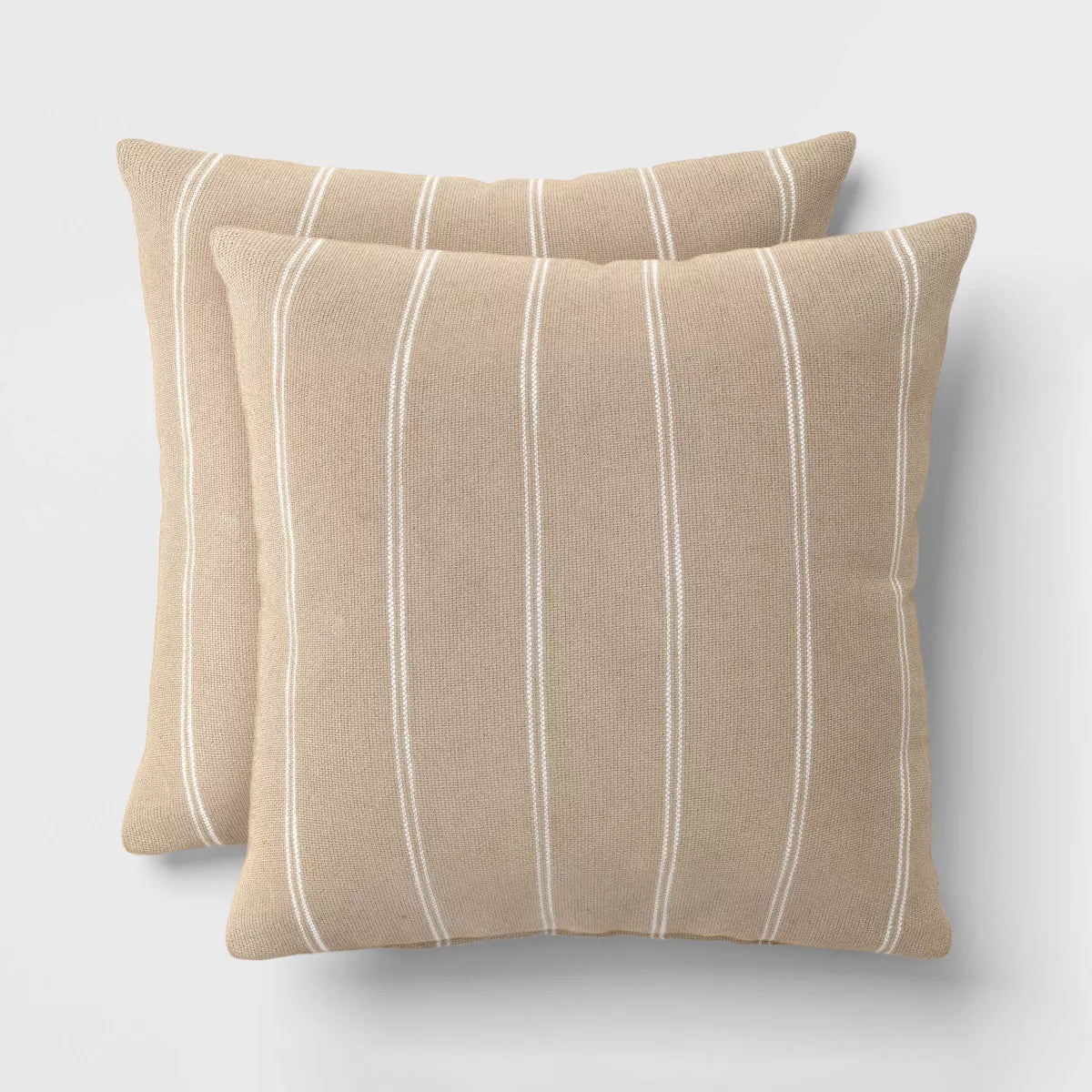 2pk Square Cotton Woven Stripe Throw Pillows - Threshold™ - SHOWROOM ITEM