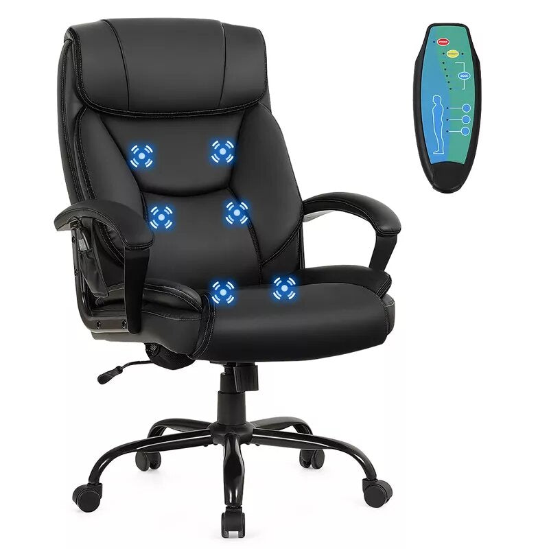 Big & Tall Massage Office Chair E xecutive PU Leather Computer Desk Chair