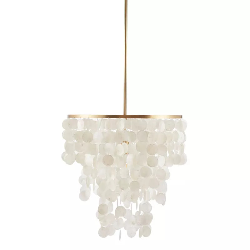 Isla Partial Chandelier White: Capiz Shell