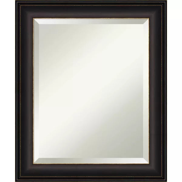 Trio Framed Wall Mirror Oil Rubbed Bronze: Modern Rectangle, Beveled, Wall-Mounted