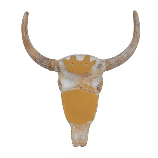 Resin Bull Skull Wall Decor