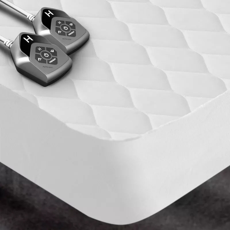 Electric Heated Quilted Mattress Pad Queen