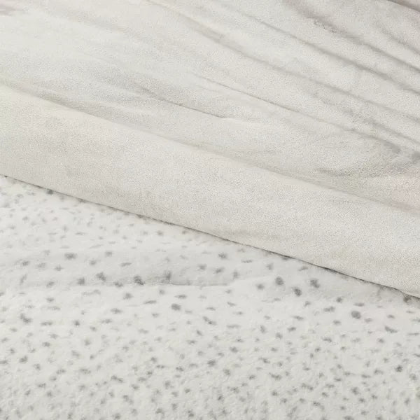 3pc Luxe Faux Fur Comforter and Sham Set - King
